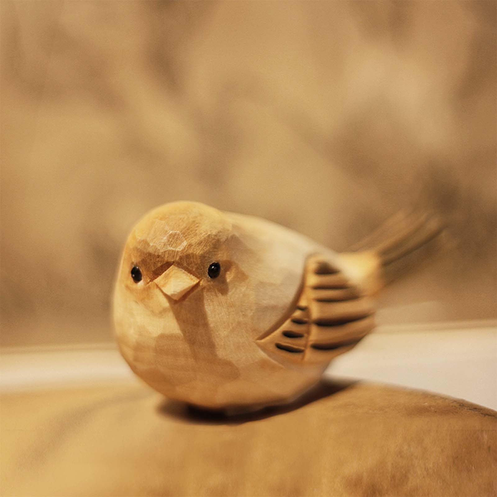 Amazon.co.jp: かわいい 鳥の彫刻 木彫り 鳥の雑貨 インテリア雑貨 鳥